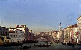 Ippolito Caffi The Rialto Bridge, Venice painting